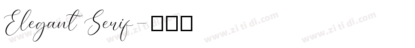 Elegant Serif字体转换